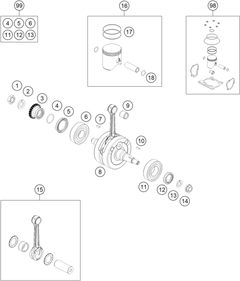 VILEBREQUIN PISTON POUR EC 125 2025 EU