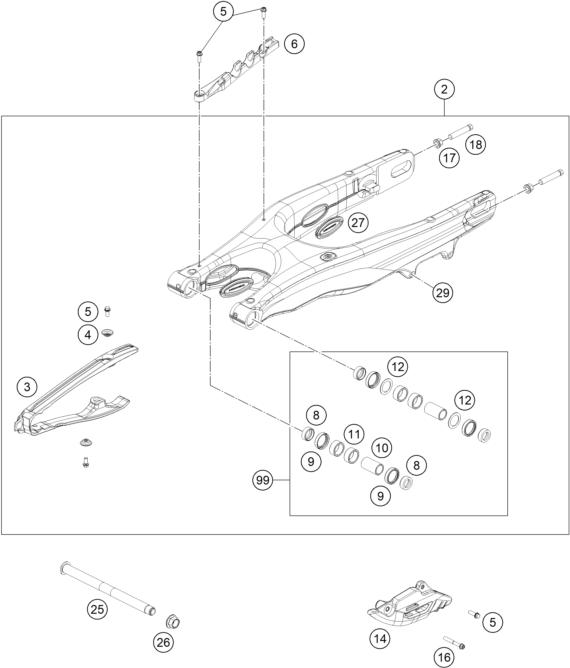 BRAS OSCILLANT POUR MC 125 2024