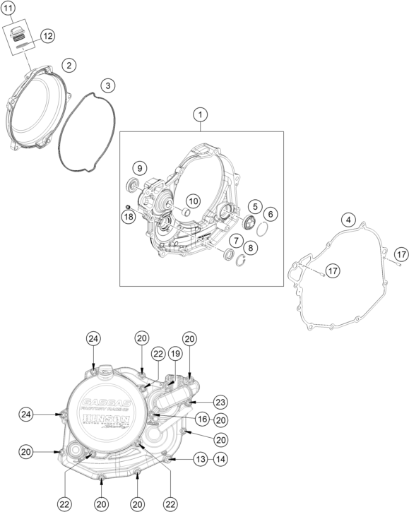 COUVERCLE DEMBRAYAGE POUR MC 450F PRADO EDITION 2025