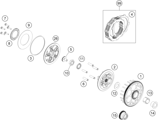 EMBRAYAGE POUR MC 150 2025