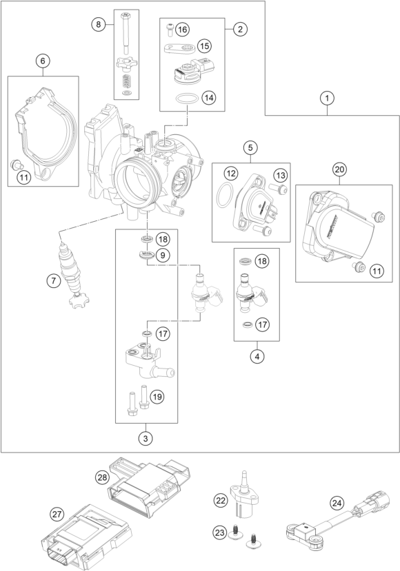 CORPS DU CLAPET DETRANGLEMENT POUR EX 250F 2024