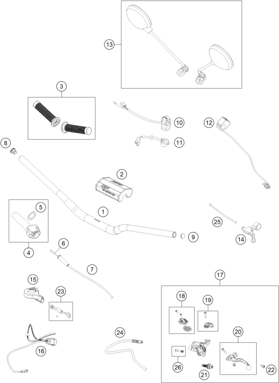 GUIDON ARMATURES POUR TXT GP 250 2024 EU