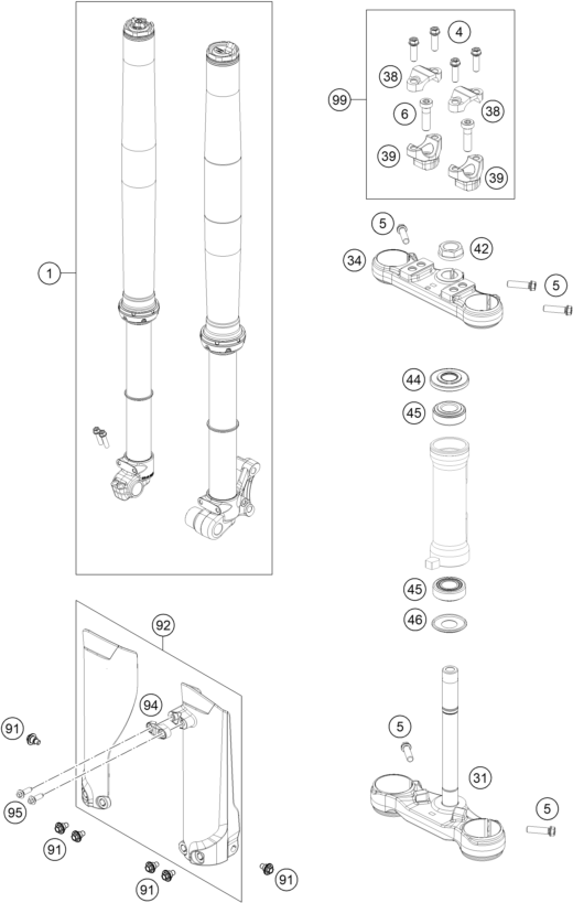 FOURCHE TELESCOPIQUE TE DE FOURCHE POUR MC 50 2025