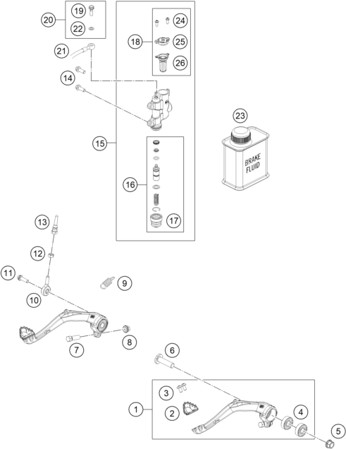 SYSTEME DE FREIN ARRIERE POUR MC 65 2024