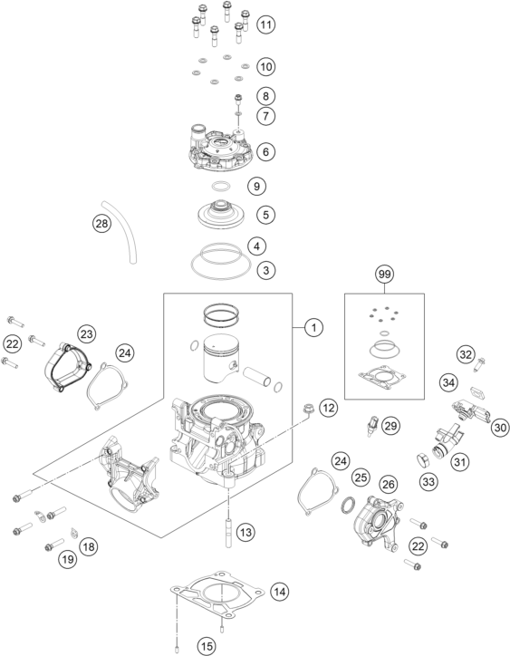 CYLINDRE CULASSE POUR MC 150 2025