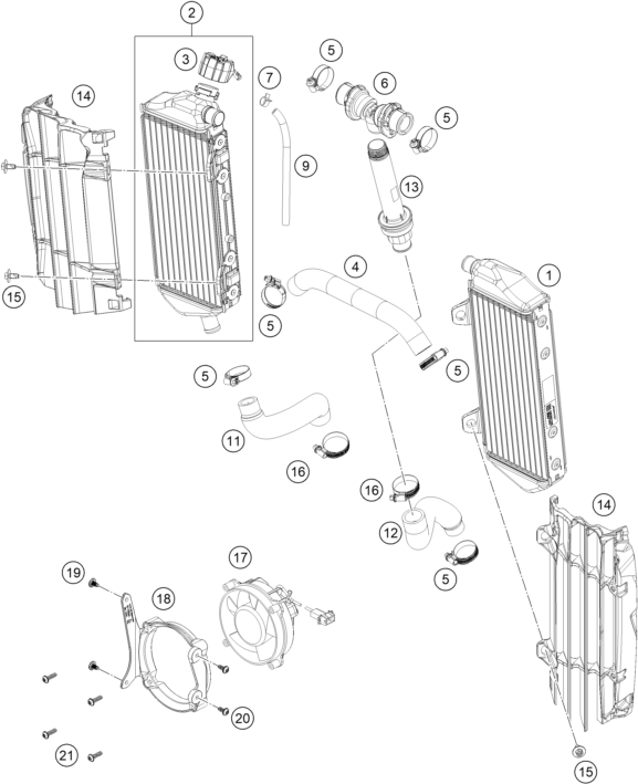 SYSTEME DE REFROIDISSEMENT POUR EC 250F 2024 EU