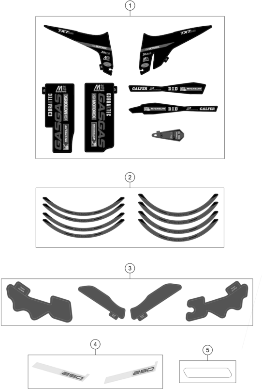 KIT DECO POUR TXT GP 250 2024 EU