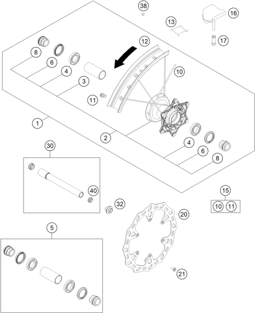 ROUE AVANT POUR EC 125 2025 EU