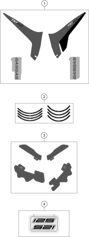 KIT DECO POUR TXT RACING 125 2025 EU