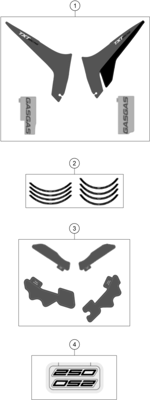 KIT DECO POUR TXT RACING 250 2025 EU