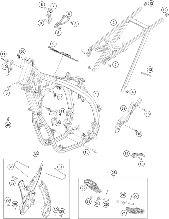 CADRE POUR MC 250F 2025