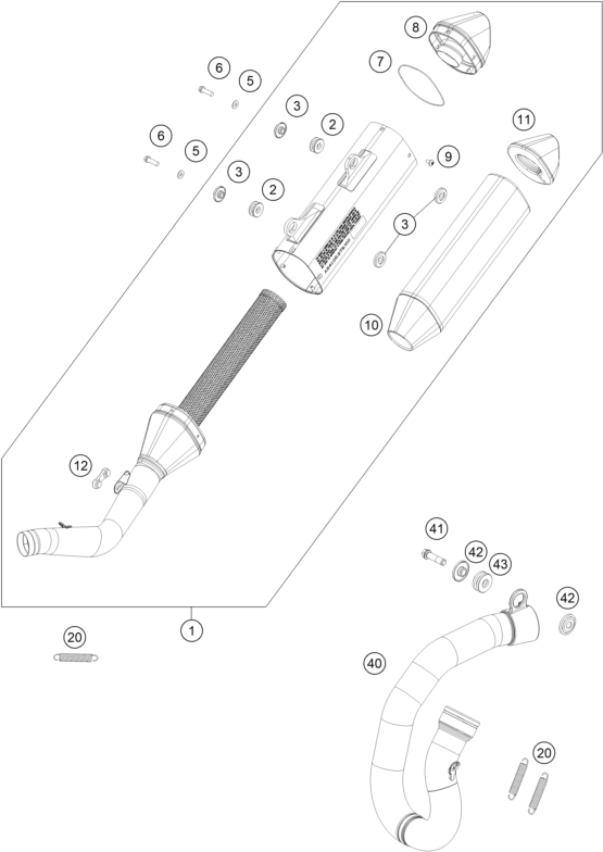 SYSTEME DECHAPPEMENT POUR MC 450F 2025