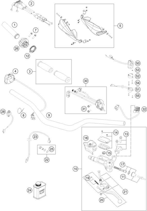 GUIDON ARMATURES POUR RX 450F REPLICA 2025