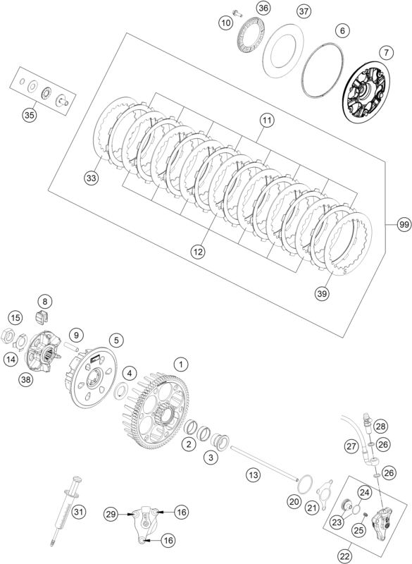 EMBRAYAGE POUR RX 450F REPLICA 2025