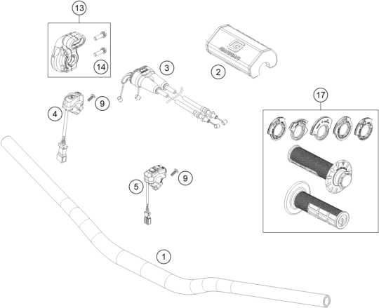 GUIDON ARMATURES POUR EC 125 2025 EU