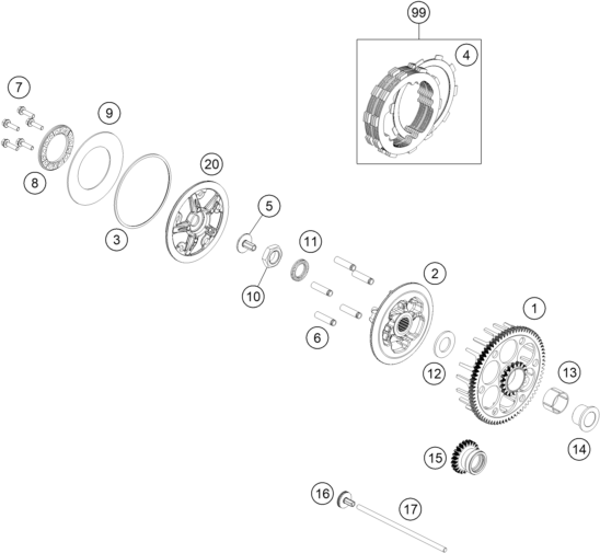 EMBRAYAGE POUR EC 125 2025 EU